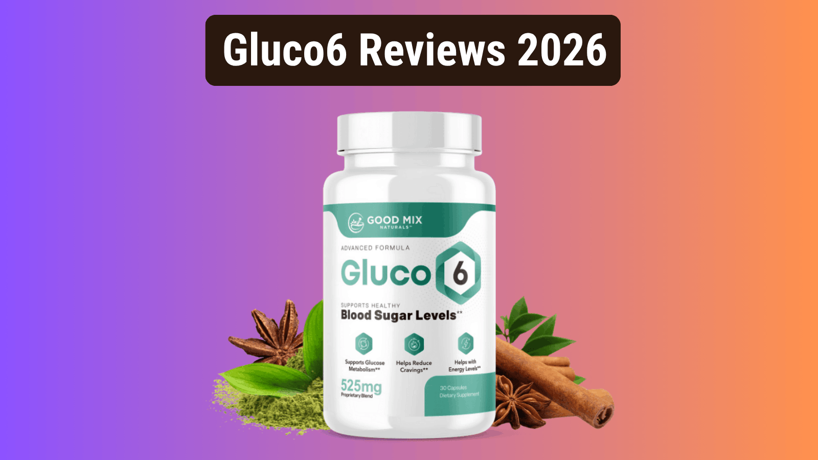Gluco6 Reviews 2026 product bottle - official blood sugar support supplement